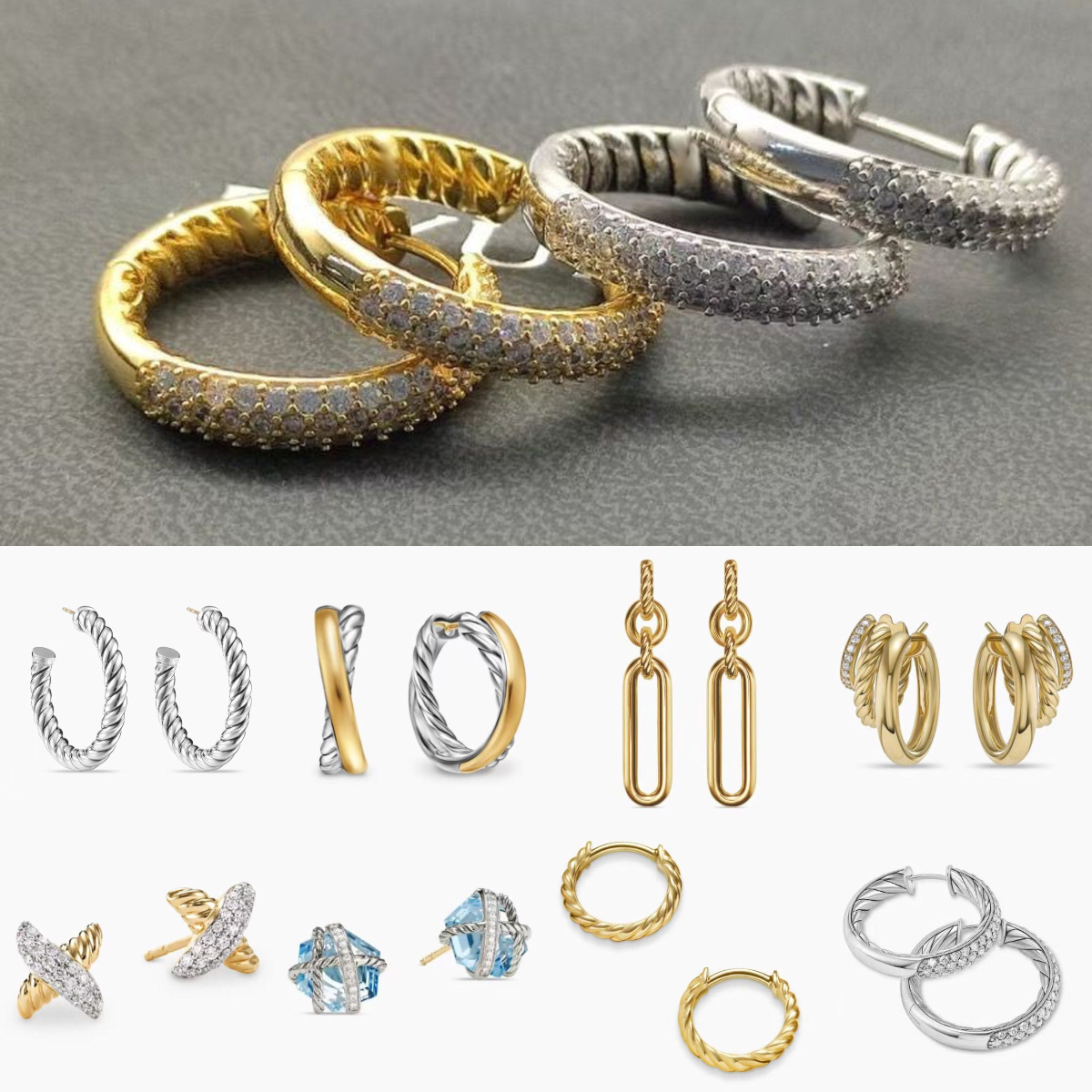 earrings designer designer jewelry women diamond earrings Minimalist ear studs for women men silver and gold Plated personalized style wedding earri
