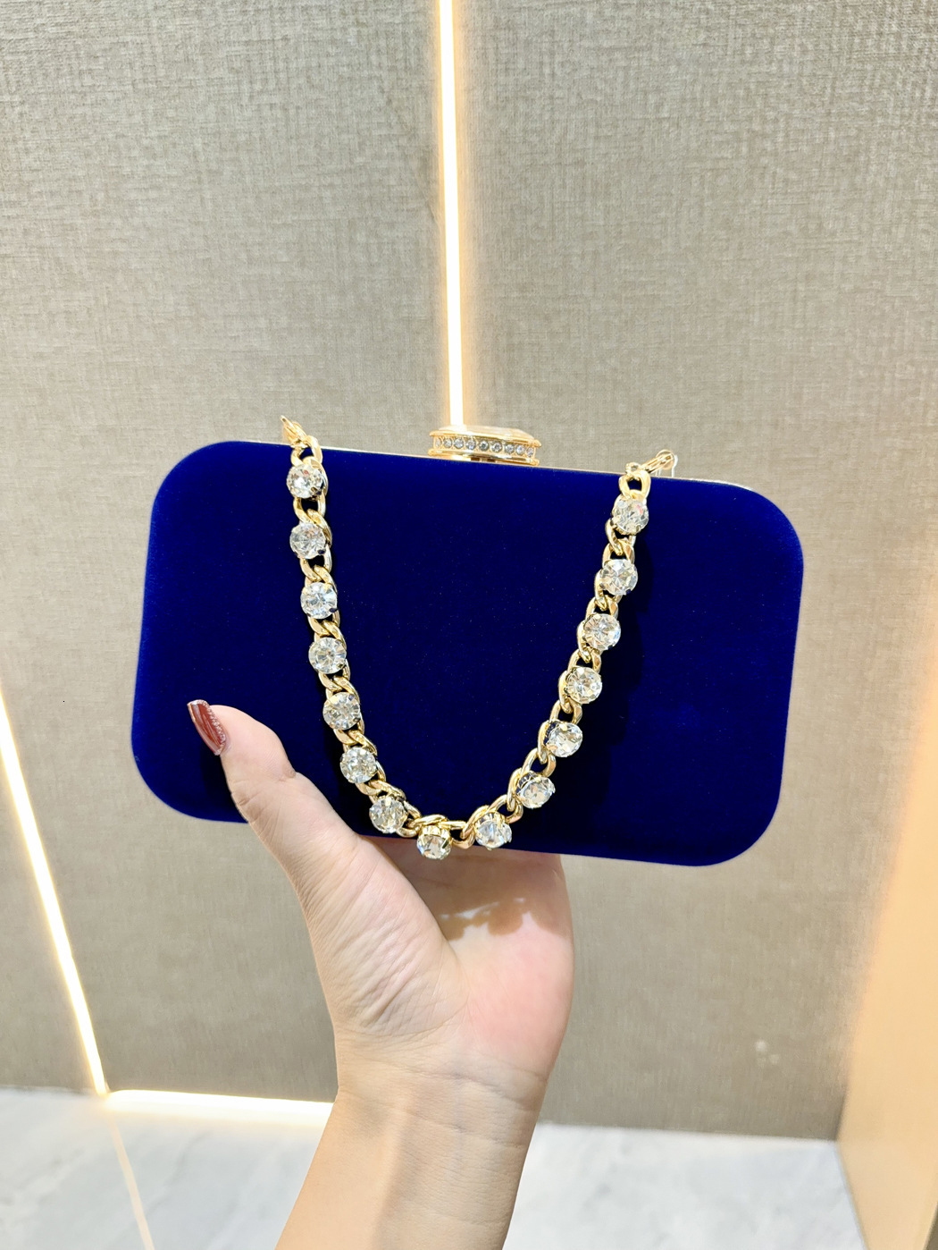 2025 New Foreign Trade Evening Dress Diamond Velvet Bag Designer Bag Women's Handbag Large Capacity Women's Crossbody Bag