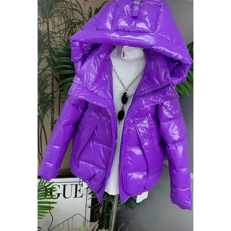 Wash Bright Face Cottonpadded Jacket Womens Short Jacket winter Thickened Bread Suit Small Korean Version Coat Winter 250825