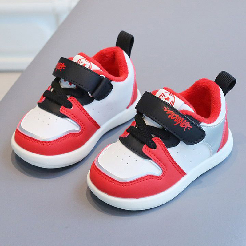 Toddler Warm Shoes For Baby Kids Winter Cotton Casual Sneakers Thick Warm Anti-slip Walkfashion First Step Footwear Trainers For Boys Girls Size 16