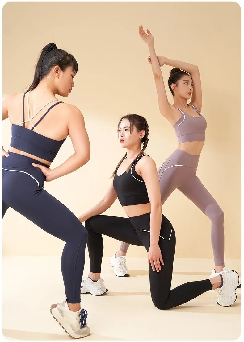 A77 Self-Cultivation Yoga Suit High-Intensity Exercise Suit High-Elastic Speed Dry Breathable Yoga Suit-image-1069810213