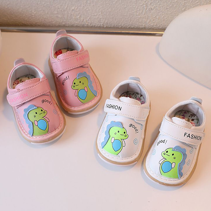 Newborn Baby Squeaky Shoes Soft Non-slip Infant Toddler Umshop Leather First Walkers Autumn Spring Little Kids Shoes Sizes 15 - 19 U0556