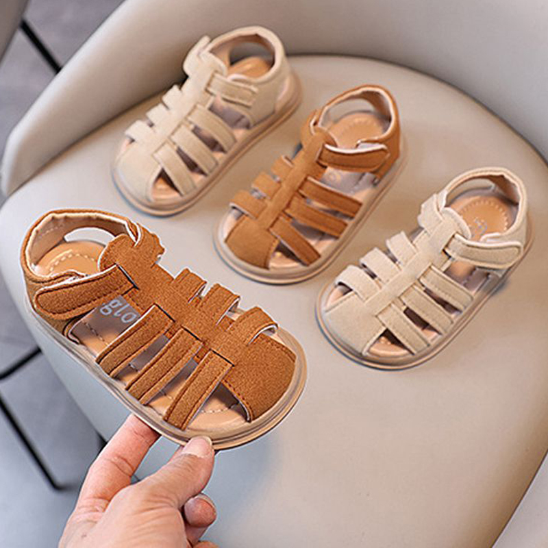 Girls Boys Sandals Princess Close Toed Summer Beach Flats Umshop Kids Non-Slip Lightweight Rubber Sole Sandals for Toddler Size 21 - 30 U0702