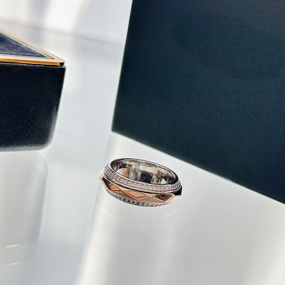 Designer ring wedding band zircon sterling silver platinum plated US size 6-7-8 counter quality with box luxury brand diamond fashion with box J007