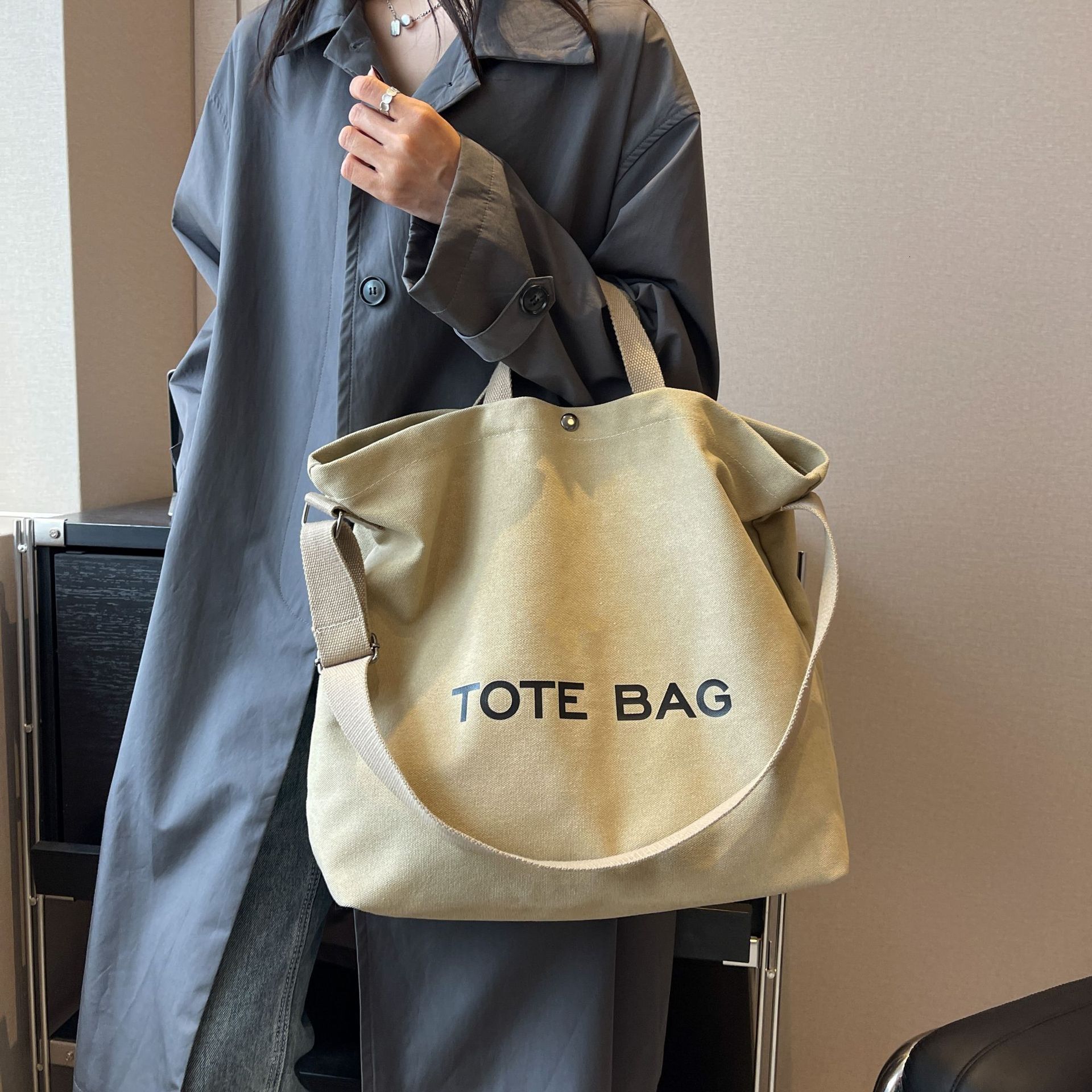 Thickened Canvas Retro Tote Bag Luxury Bagdesigner Free Shipping 2024 High-end Handbag Commuter Bag Large Capacity Student Backpack Shoulder Bag
