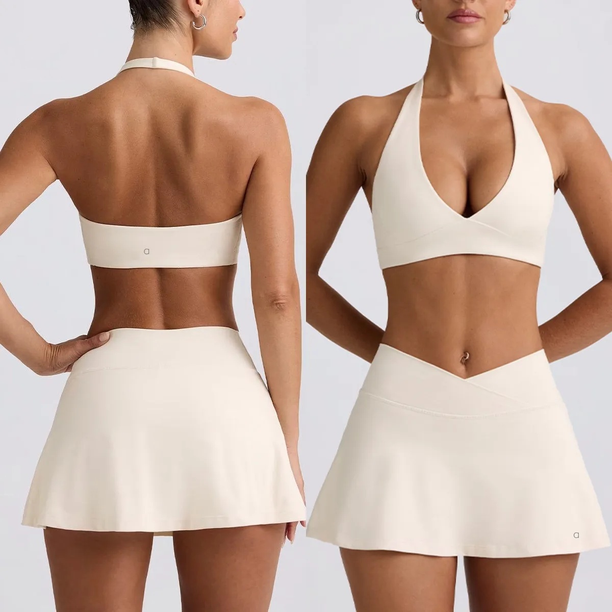 A1034 Quality Yoga Outfits Fitness Clothes Women&#039;s Yoga Bra Top Short Skirt for Fitness Running Outdoor Activities-image-1070308545