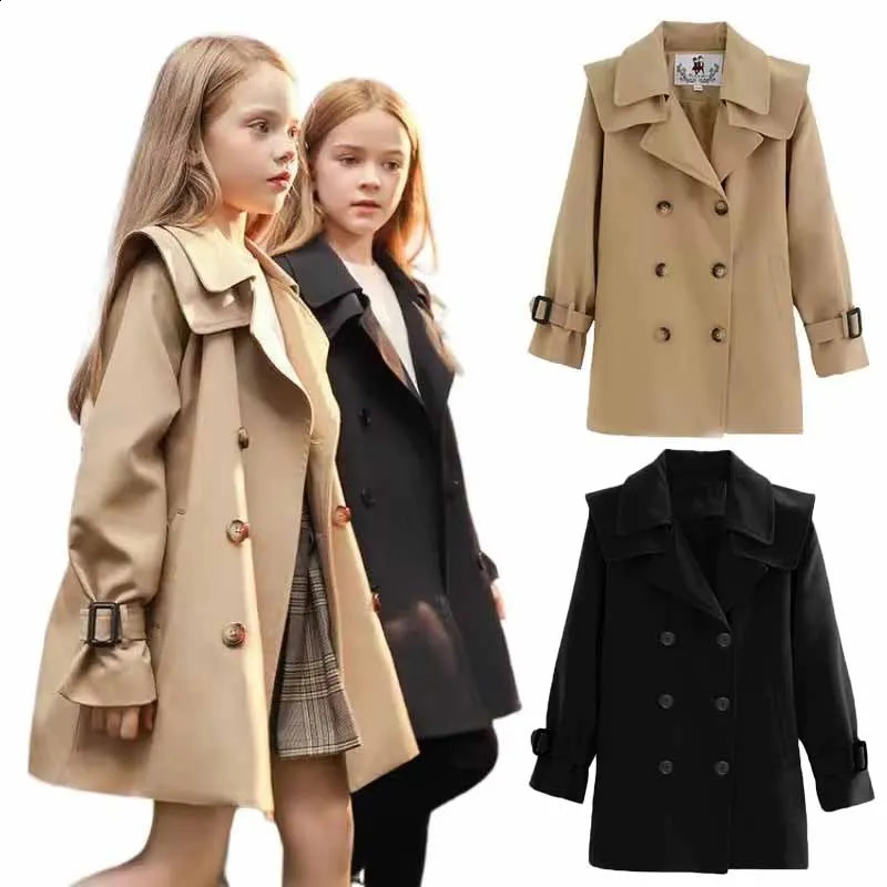 Girls Windbreaker Coat perfume Spring Autumn cologne Cologne Kids Windproof Jackets Children Mid Perfume Length Trench Outerwear Teenagers Overcoat