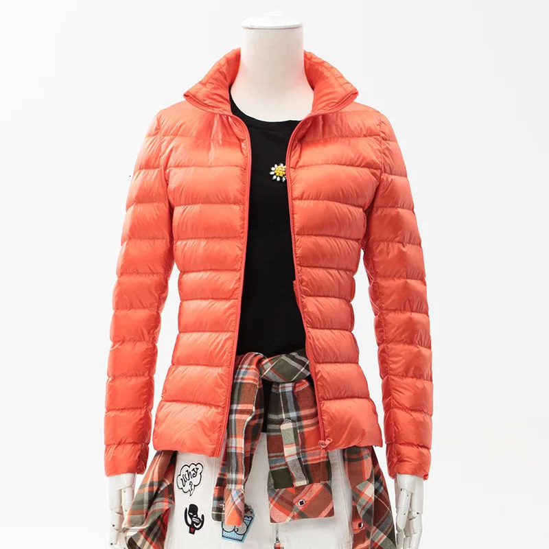 13 Colors Women Spring Puffer Coat Arrivals Ultra Light White Duck Down Jacket Korean Slim Fit Short Parkas 250825
