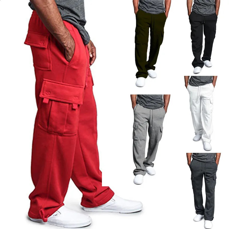 Men Cargo Loose Pants Spring Summer Male Retro Vintage Full Wide Leg Pant LXDZZL5 250815