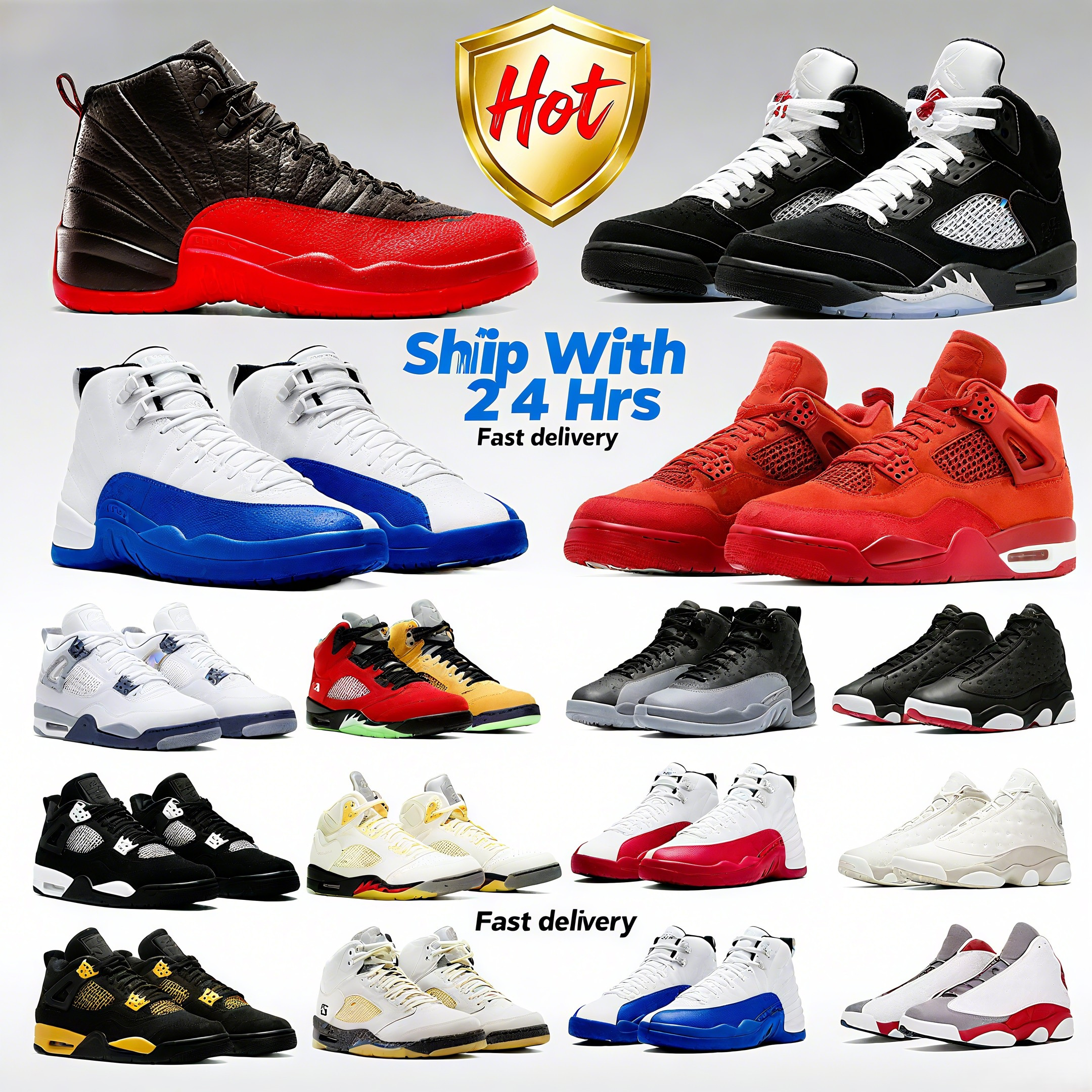 with box New Designer Basketball Shoes 5 12 4 13 Low 1 Models Including 4s 5s Flu Game Blueberry 12s Black Cats Red Thunder Cement Gold Sail Trainer