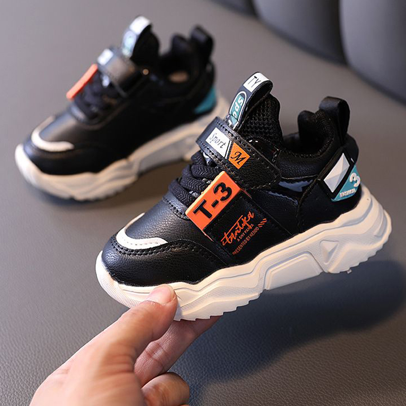 2025 Boys Girls Leather Sport Shoes Children Tennis Running Shoes Fashion Umshop Kids Soft Bottom Toddler Sneakers for Baby Infant Shoes Sizes 21 -
