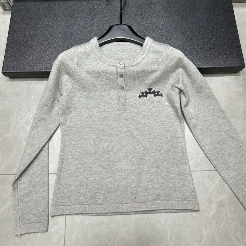 Designer Half Zipper Knitted Sweaters Women Fashionable Luxury Long Sleeve Sweater Casual Crew Neck Letter Polo Sweatshirt Clothes Woman