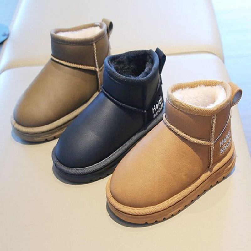 Children Snow Boots Winter Kid Cotton Shoes Fashion Non-slip Soft Toddler Girl Shoes Umshop Boy Plus Velvet Thick Warm Boots Size 25 - 36 U0498