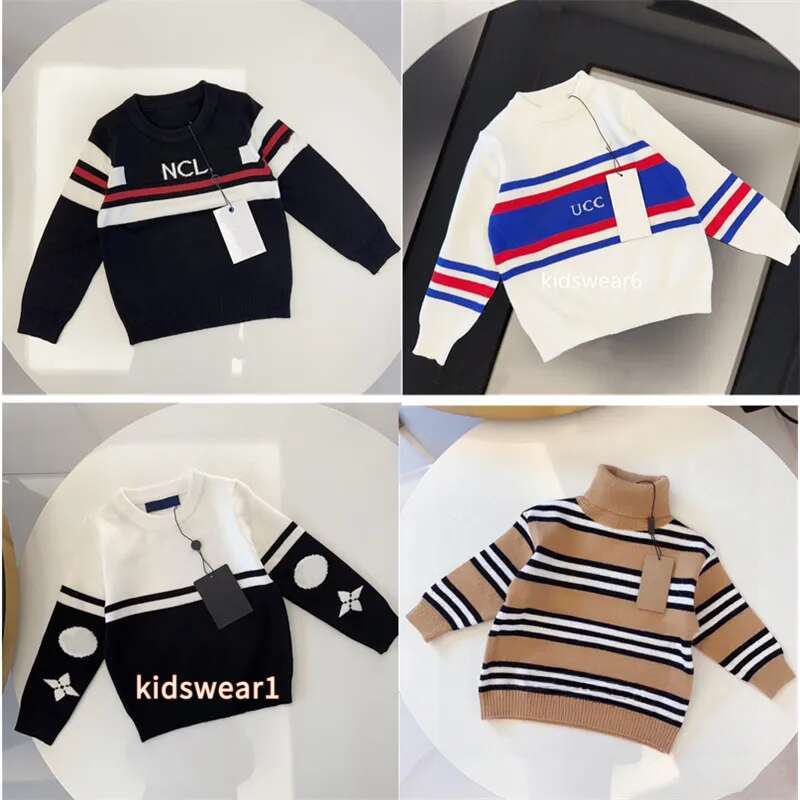 Designer Clothes Sweaters Kids Coat Suitable for boys and girls. Fall/Winter Style. Children's Warm Letter-Printed Pullover Sweater size90-150