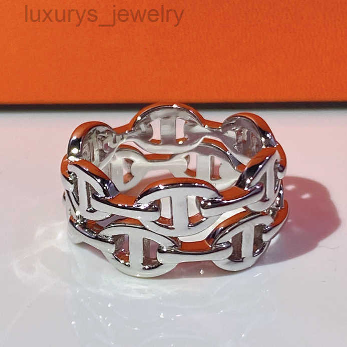 Chaine d Ancre Enchainee ring for woman designer couple 925 silver diamond size 59 advanced material classic style luxury jewelry exquisite gift wit