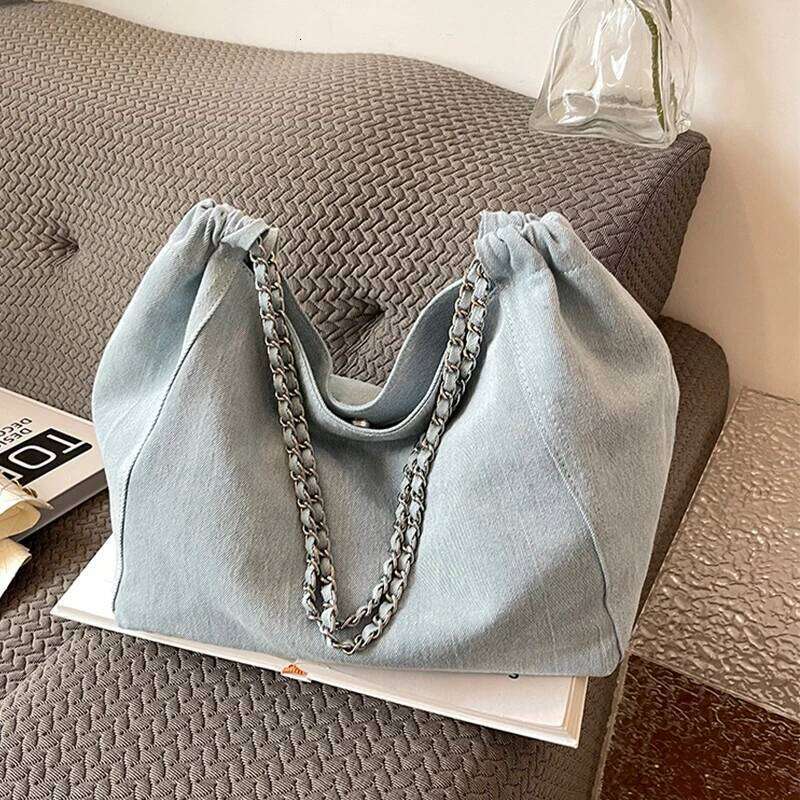 Designer Bag Large Women's Shoulder Bags Big Size Casual Tote Quality Denim Hobos Bag Female Travel Shopper Underarm Handbag