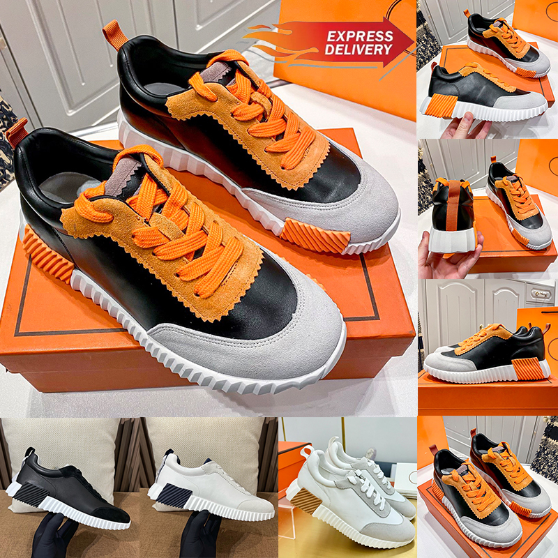 Luxury Mens Womens Designer Shoes Casual Shoe Bouncing Sneakers white blue Black orange brown Platform Shoes Men Women Daily Outfi Outdoor Runner Tr