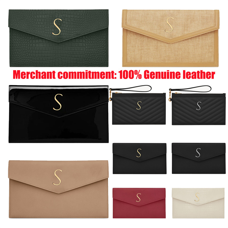 Leisure Clutch designer bag Luxury PTOWN Clutch Bags Top quality crocodile classic flap envelope bag Womens genuine leather Evening Bags handbag Wal