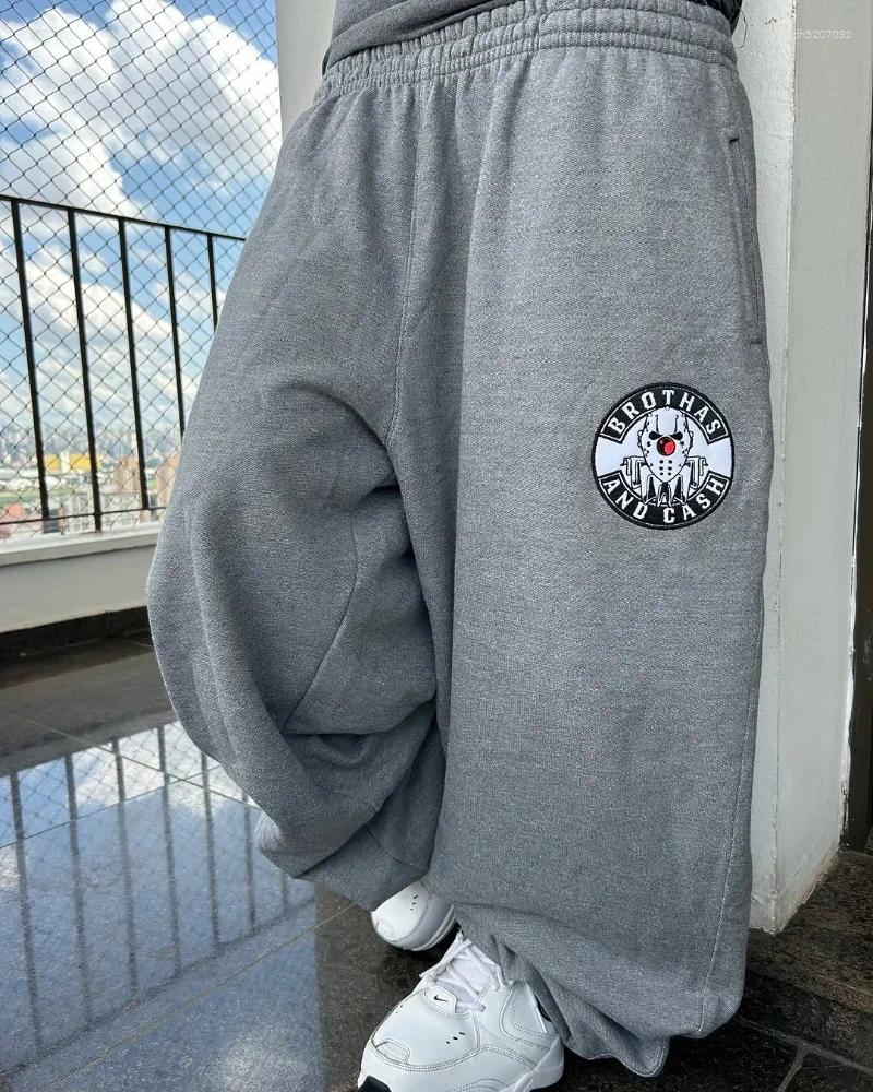 Men's Pants Trendy Brand Hip-hop Fashion Casual Trousers Men Y2k Harajuku Retro Street American Loose Oversized Wide-leg Women