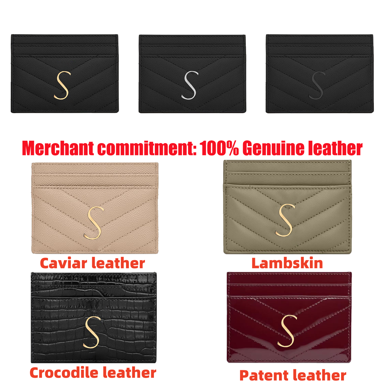 Vintage Sheep skin Card Holders Designer Wallets card case Womens mens Caviar leather cardholder Crocodile id card bag Luxury Coin Purses mini Credi