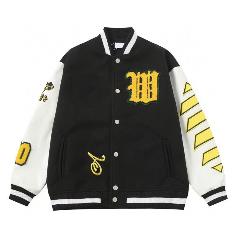 Designer Mens Varsity Jackets Baseball Coat Retro Jacket Letter Embroidery Autumn Winter Couple style Fashion Loose Causal Outerwear Graffitir Hip H