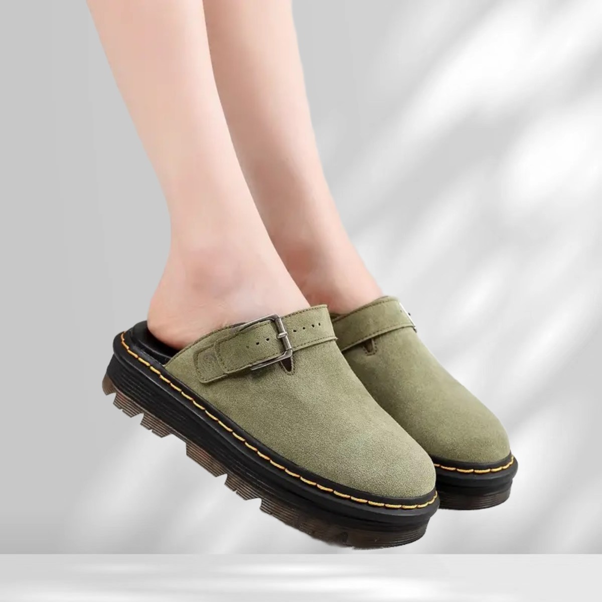2025 Green Summer Slippers Flats Classic Dress Sandal Women