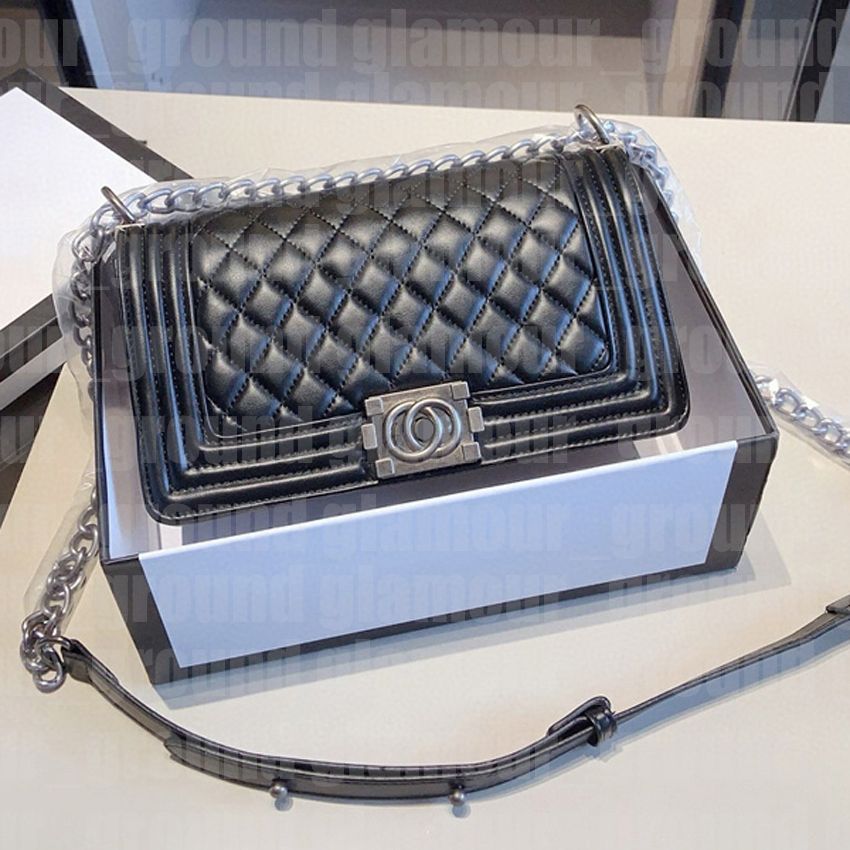 Designer Bags Shoulder Bags High-quality diamond-patterned cowhide sling bag Luxury Bags Wallets Vintage silver buckle Purse Women's handbag