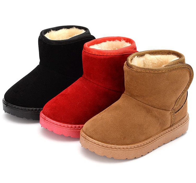Kids Snow Boots Winter Fashion Non-slip Toddler Boots Umshop Skiing Solid Color Warm Pattern Soft Thick Bottom Kid's Shoes Sizes 21 - 38 U0483
