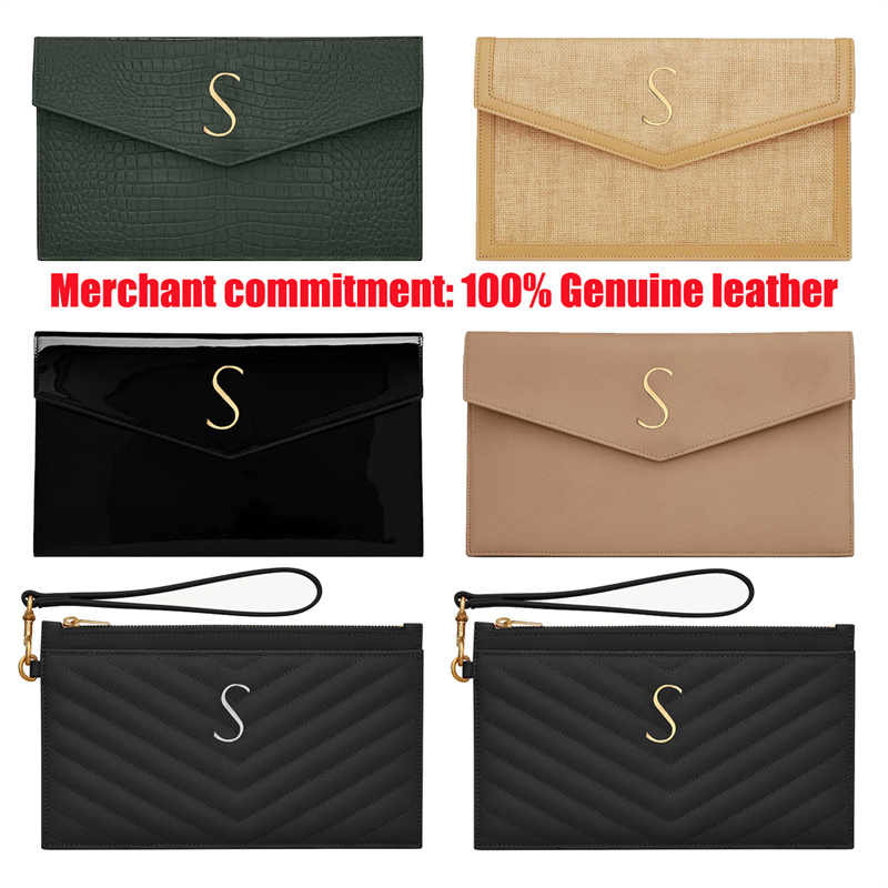 Clutch bag Top quality designer bag Luxury PTOWN Clutch Bags crocodile classic flap envelope bag Womens genuine leather Evening Bags handbag Wallet