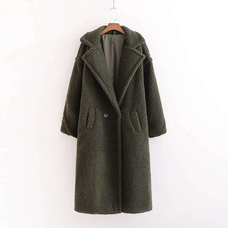 Candy colors Winter Lapel Hairy Shaggy Faux Fur Long Teddy Coat Woman Shearling Fluffy Jacket Keep Warm Outerwear