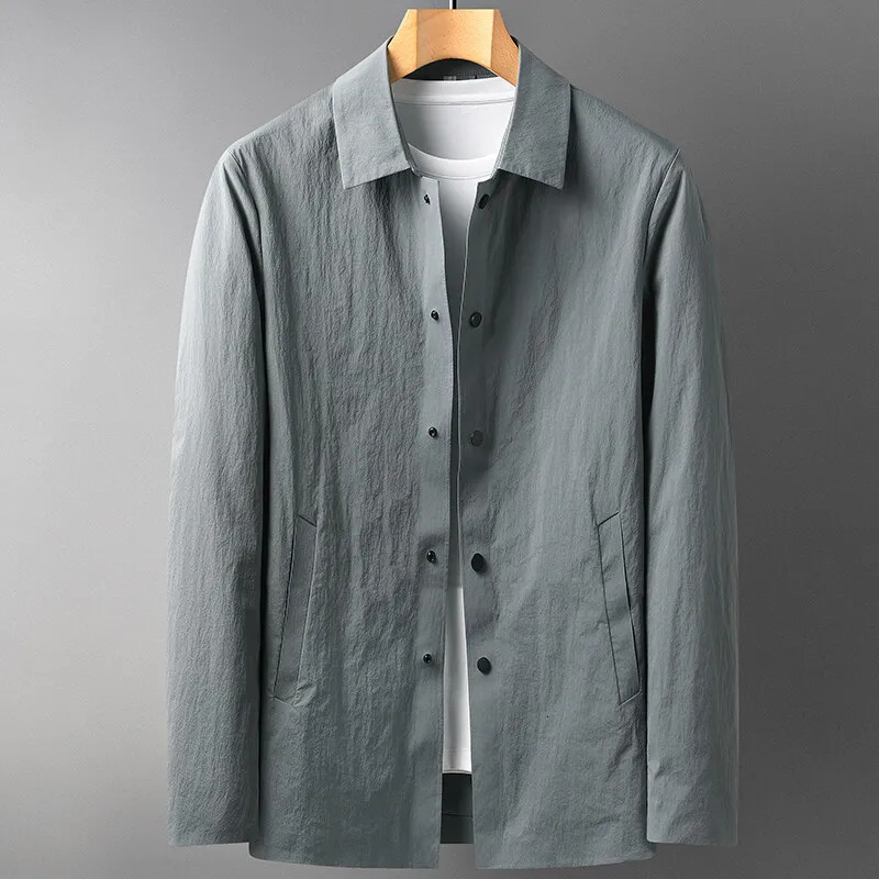 Spring and Autumn Mens Business Leisure Windbreaker Coat Anti Non Ironing Korean Version 250825