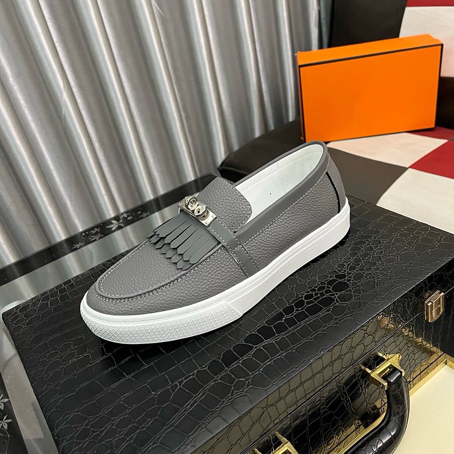 Elegant Brand Men Job Sneakers Shoes Rubber Sole Leather Low-top Casual Loafer Shoes Comfort Skateboard Walking jyt001