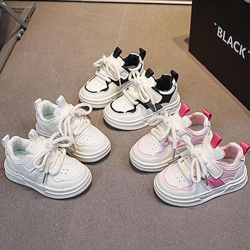 Kids Sports Shoes Hook loop Boys Girls Casual Shoes Thick Soft Sole 2025 New Umshop Fashion Toddler Running Shoes Comfortable Trainers Size 21 - 30