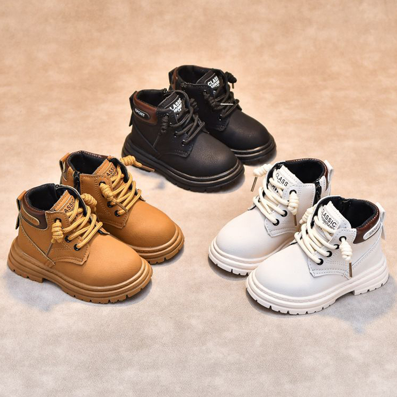 Child Shoes Short Ankle Snow Boots Kid Boots Umshop Boy Girl Fashion Soft PU Leather Warm Toddlers Children Boots Size 21 - 30 U0554