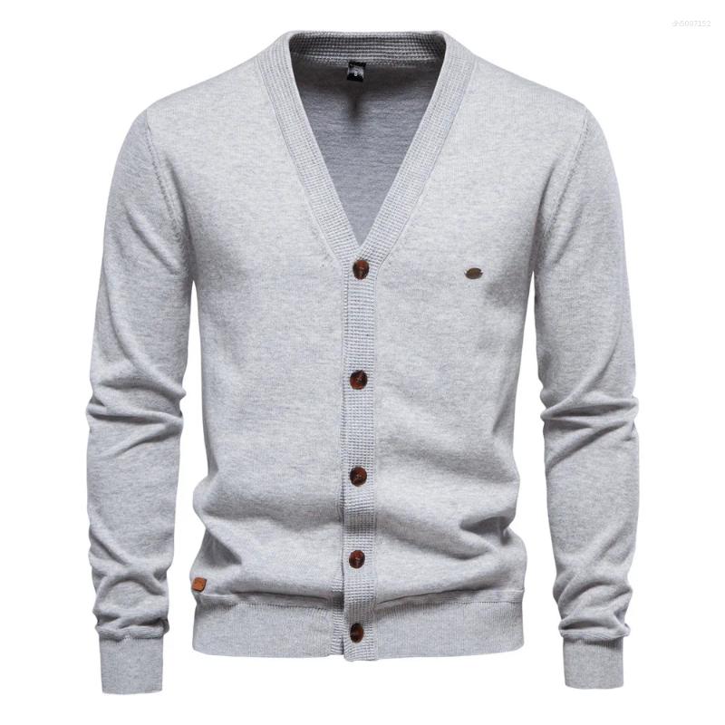Men's Sweaters 2025 Autumn And Winter Cardigan High-Quality Business Solid Color Knitted Sweater