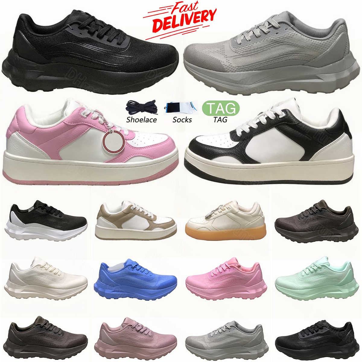 Designer Shoes Athletic Shoes Yoga Recovery Mode Runner Sneaker for Men and Women Black Black Navy White Gravel Trainers Aloshoes