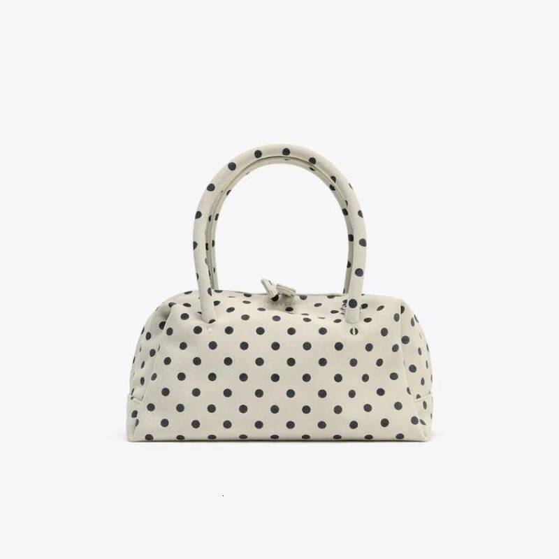 Women's POLKA DOT PRINTED BOWLING Bag, Women's Fashionable Crossbody Bag, Ladies Design Polka Dot Pattern Handbags
