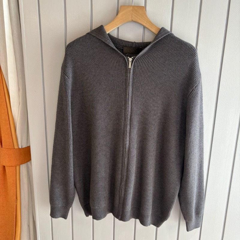 Mens Casual Hooded Knitted Sweater Cashmere Cardigan Coats L1289