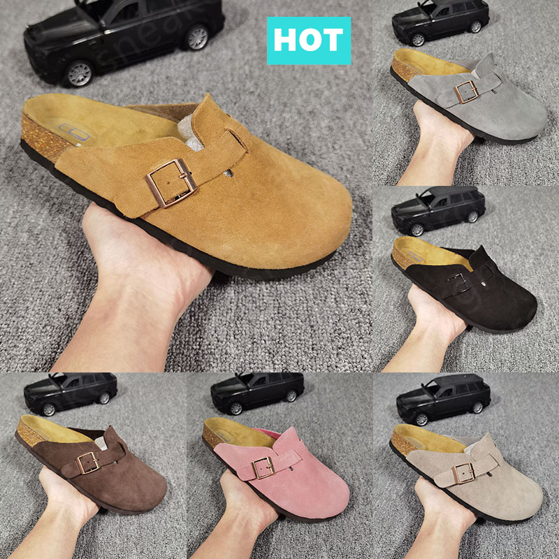 Designer slippers men women clogs suede slides soft footbed sliders hook loop sandal classic summer slipper Germany casual shoes mens outdoor beach