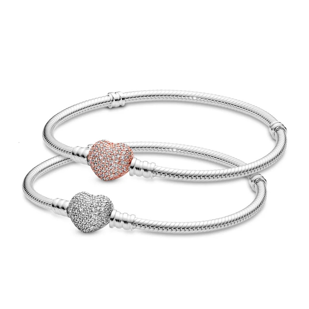 2025 Heart Bracelet For Women DIY m Snake Bone Chain Fit Charm Heart Love Fine Jewelry Simple Daily Wear Bracelet 250818
