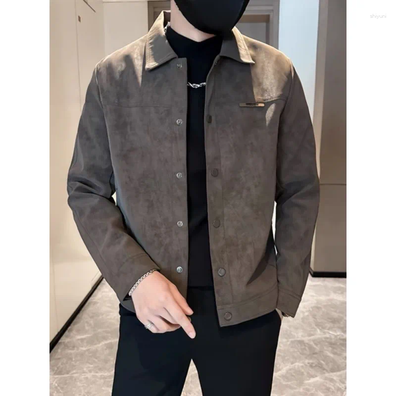 Men's Jackets Spring And Autumn Jacket Double Layer Fashion Brand High-end Lapel Clothes