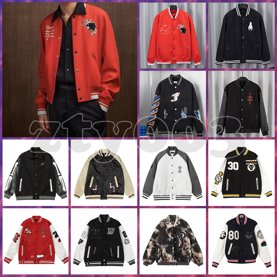 Designer Mens Varsity Jackets Baseball Coat Retro Jacket Letter Embroidery Autumn Winter Couple style Fashion Loose Causal Outerwear Graffitir Hip H