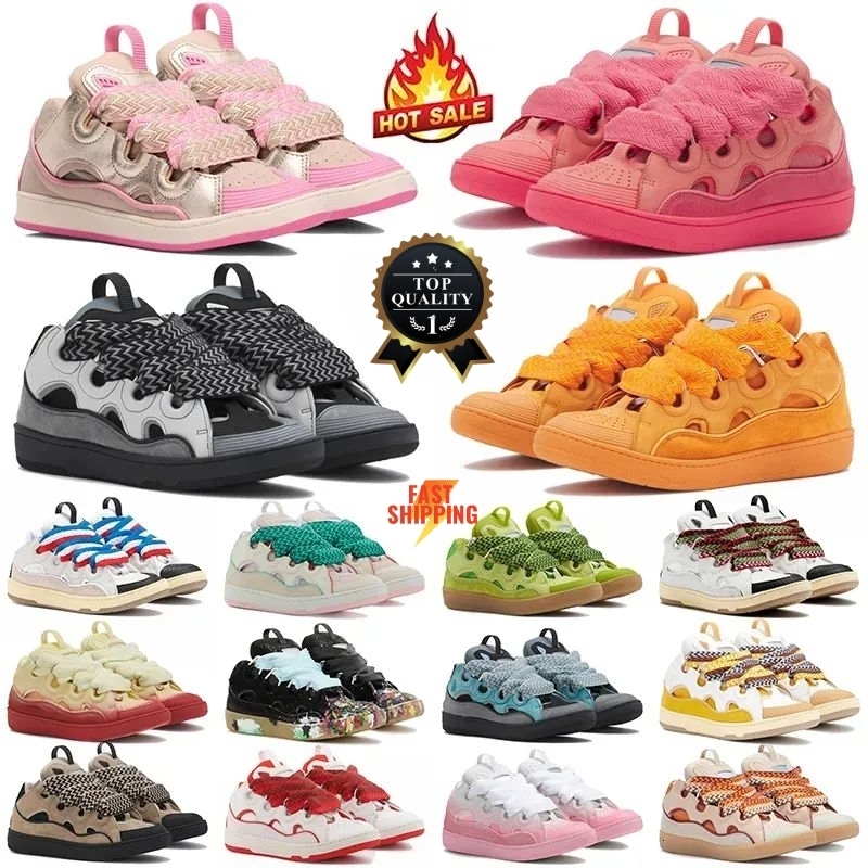 2026 New Designer Sneakers Curb Men Women Luxury Casual Shoes Leather Running Shoes Extraordinary Casual Sneaker Black Green Red Pink Sports Trainer
