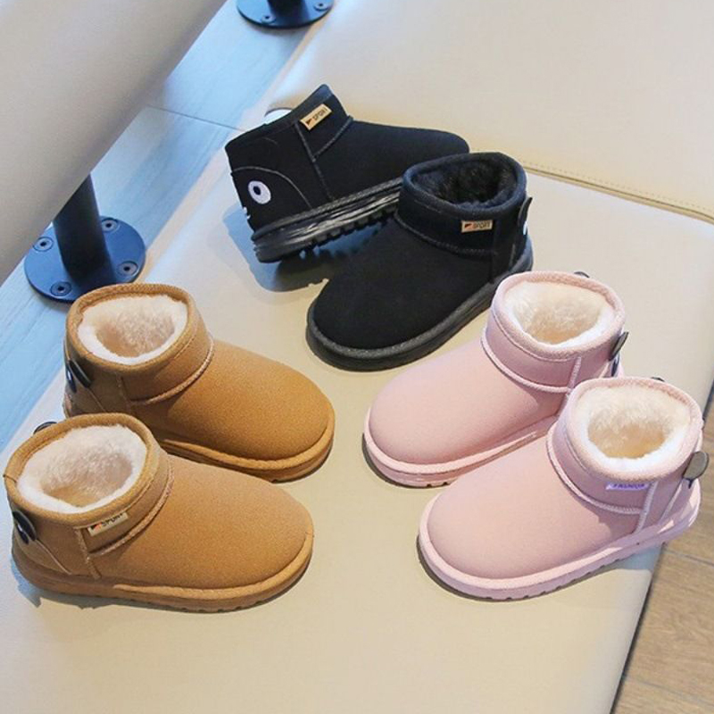 Kids Short Boots Boys Shoes Autumn Winter Children Girls Fashion Boot Umshop Toddler Soft Comfortable Warm Snow Shoes Size 25 - 36 U0497