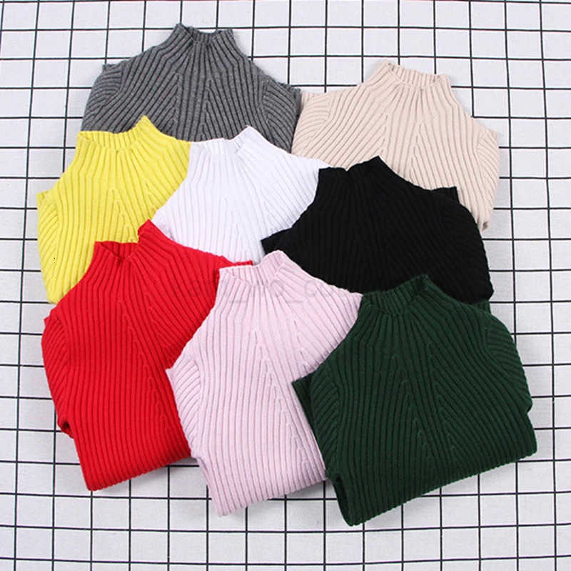 Baby Girls Ribbed Sweater Girls Sweaters Solid Candy Color Boys Sweaters Autumn New Knitted Kids Clothing Girls Pullover M250825