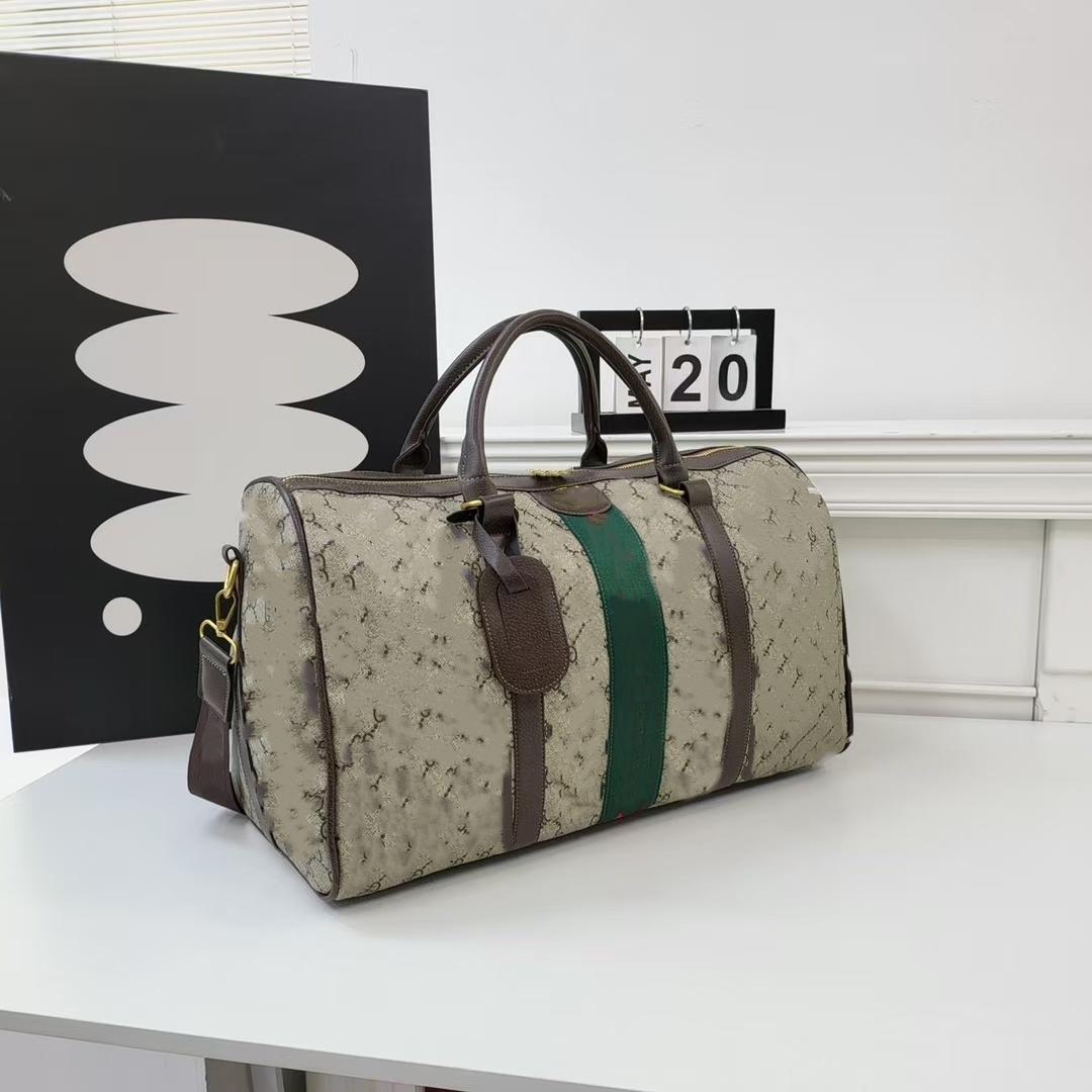 Designer Duffle tote Classic 45 55cm Hand lage Bag for Men Outdoor Sport leather Large capacity handbag Canvas shoulder Bags mens womens Duffel t-image-1071392364