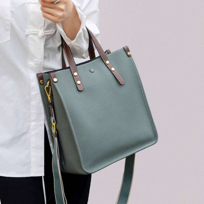 Designer Bags Genuine Leather Vertical Tote Handbags For Women 2025Trend Designer Large Capacity Work Ladies Shoulder Crossbody Bags Luxury Bag