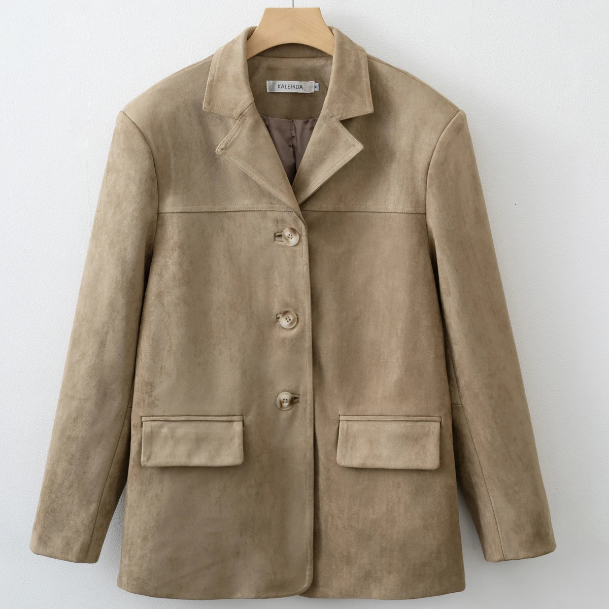Fall Autumn Winter Women Fashion Suede Basic Jacket Blazer 250825
