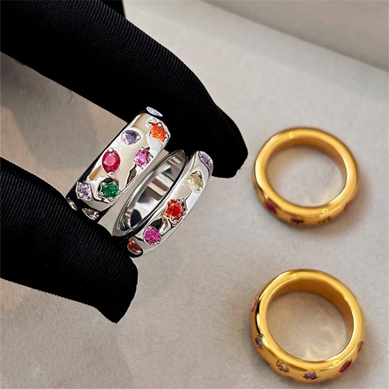 Bigbang GD Same Color Sparkling Diamond Ring Female GD Supporting Peripheral Personalized Light Luxury Couple Exquisite Pair Ring Food Ring
