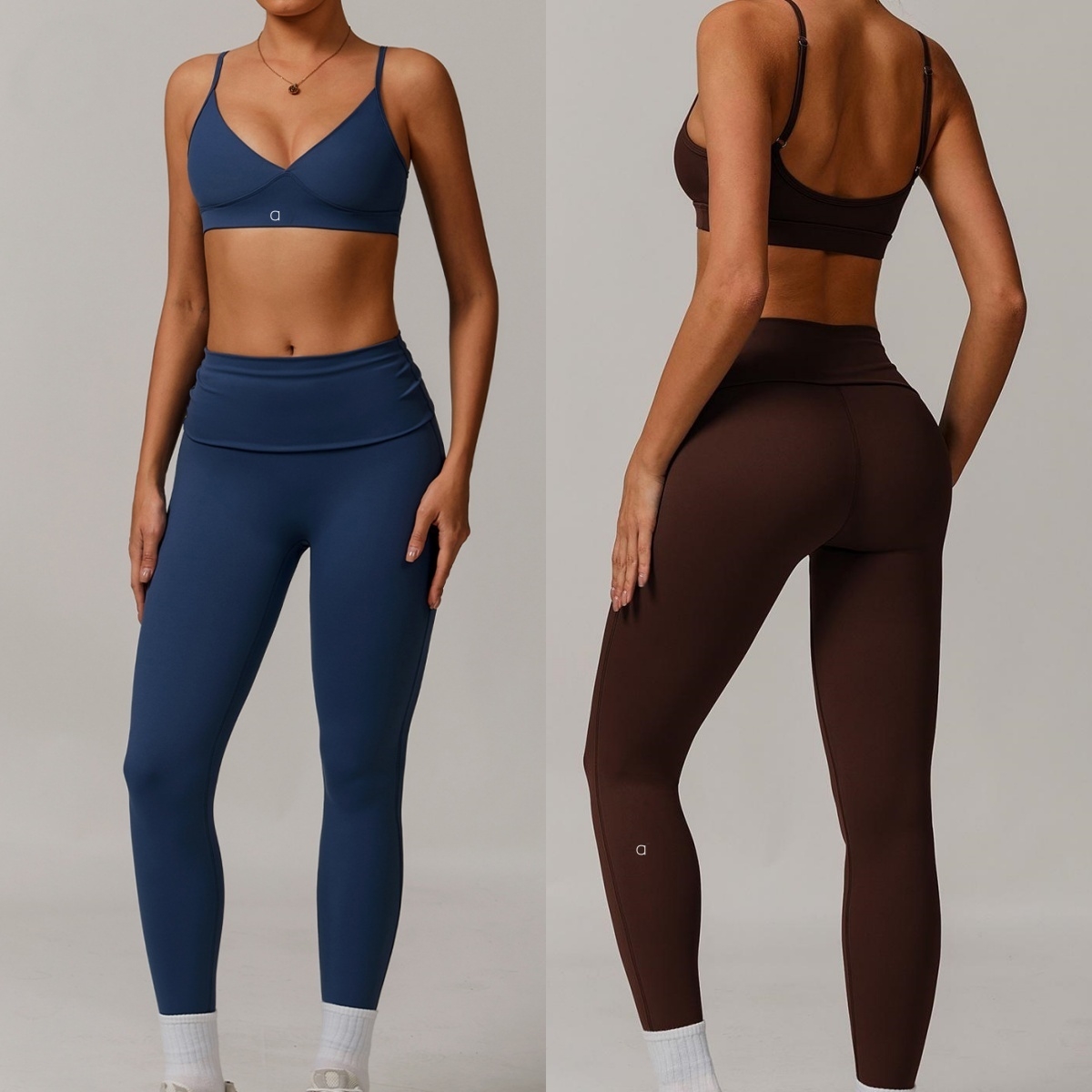 A823 Women Yoga Bra Wearing Running Sports Bra Tight-fitting Quick-drying Fitness Top High Waist Yoga Pants Casual Tight-fitting Pants-image-1070144014